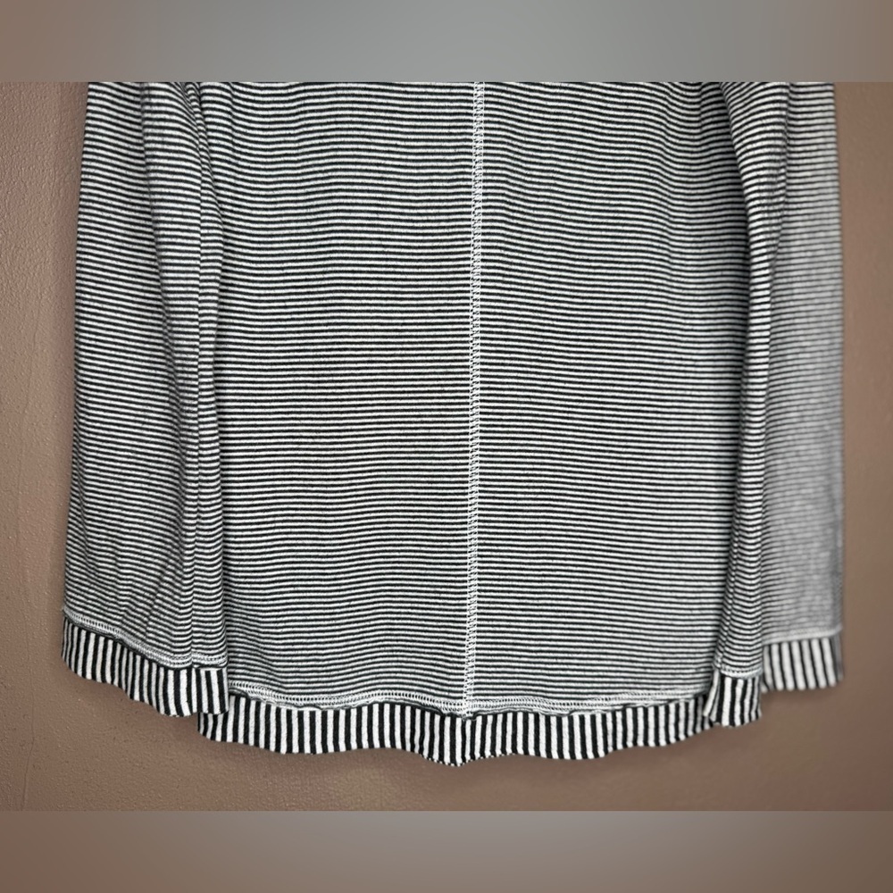 Anthropologie Maeve Tal Cowl Neck Tunic Black & White Stripes Size XS Cabincore - Picture 12 of 16